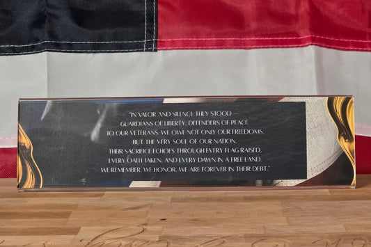8 x 2 Veteran Support Poem Placard